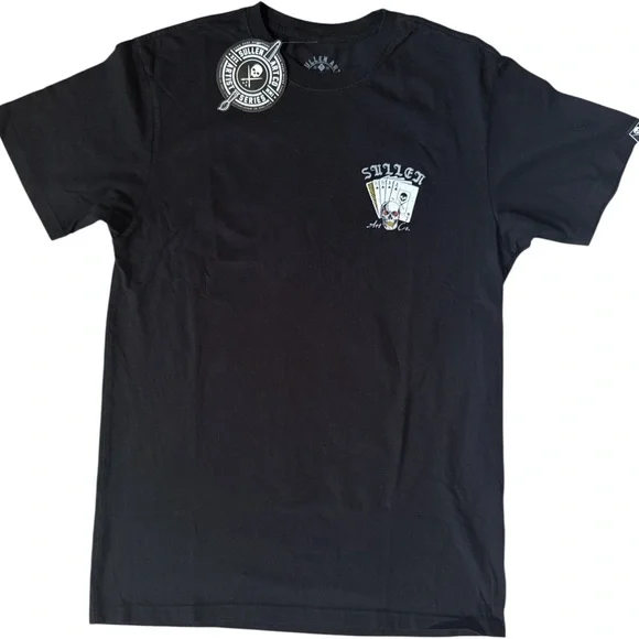 Men's Sullen Art Co Death Dealer Black Skulls Tattoo Biker Tee T-Shirt Med NWT - Picture 4 of 8